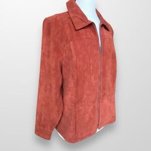 CJ Banks Womens Size‎ 1X Jacket Microfiber Lightweight Zip Front Pockets